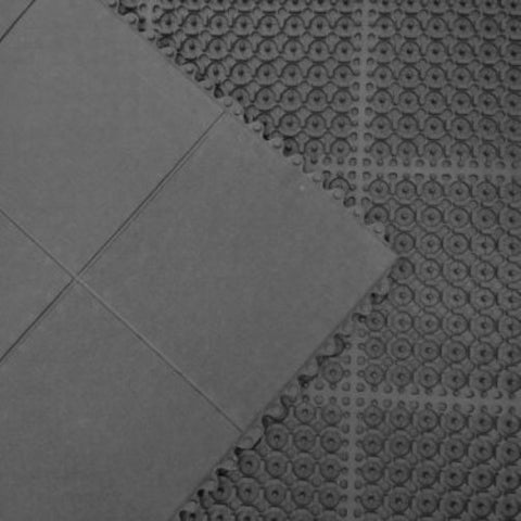 Rubber Gym Floor Tiles - 10 Mat DEAL of Heavy Duty Interlocking mats 900 x 900mm
