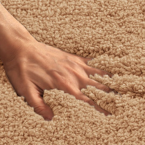 Shaggy Deep Pile Bath Mat Non Slip 40 x 60cm - Small Shower Mat Soft & Absorbent