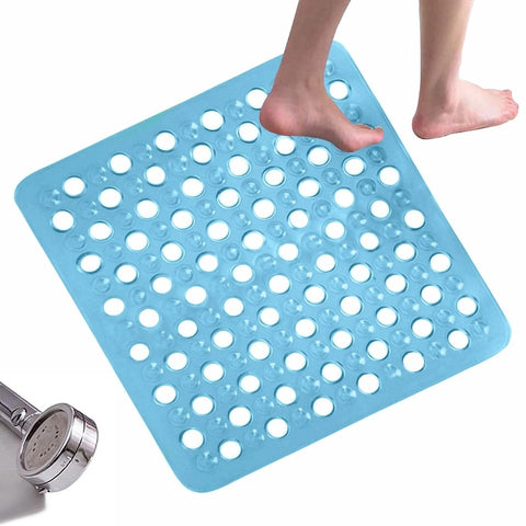 Square Anti Mould Shower Mat Non-Slip Strong Suction Cup Safety Bath Mat 43x43cm