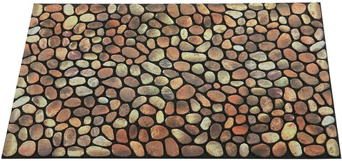 Stone Pebbles Effect Rubber Eco-Friendly Indoor & Outdoor Entrance Floor Mats
