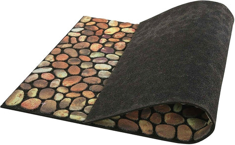 Stone Pebbles Effect Rubber Eco-Friendly Indoor & Outdoor Entrance Floor Mats