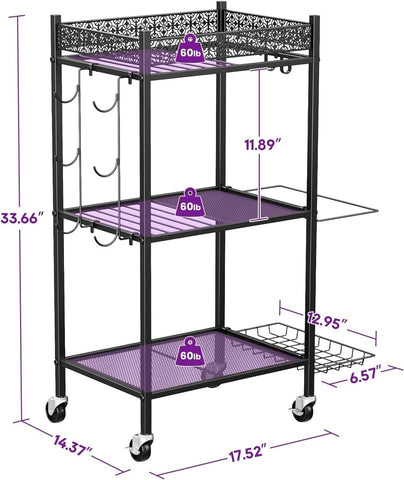 Storage Rack for Yoga Mat, Foam Roller, Gym Equipment, & Fitness gear (METAL)