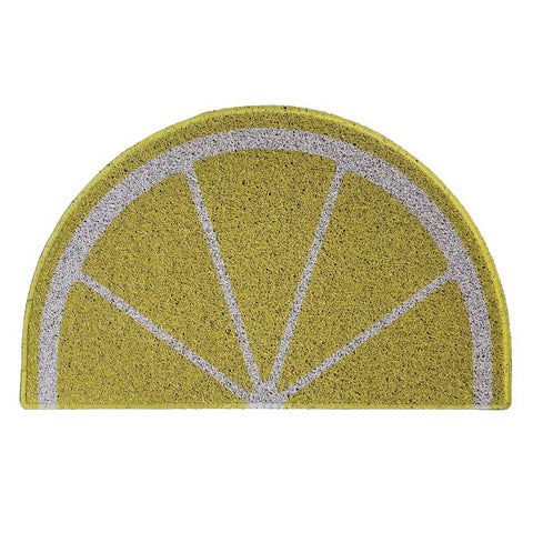 Summer Lemon Half-Moon Doormats Entrance Welcome Non-Slip Novelty Door Mat