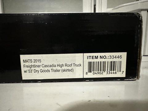 DCP 1/64 Scale MATS 2015 Cascadia EVO with Dry Van Tandem Axle Trailer