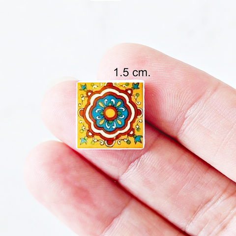 Dollhouse Flooring Handmade Miniature Ceramic Tiles Kitchen Decor