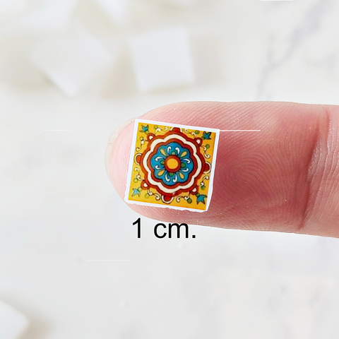Dollhouse Flooring Handmade Miniature Ceramic Tiles Kitchen Decor