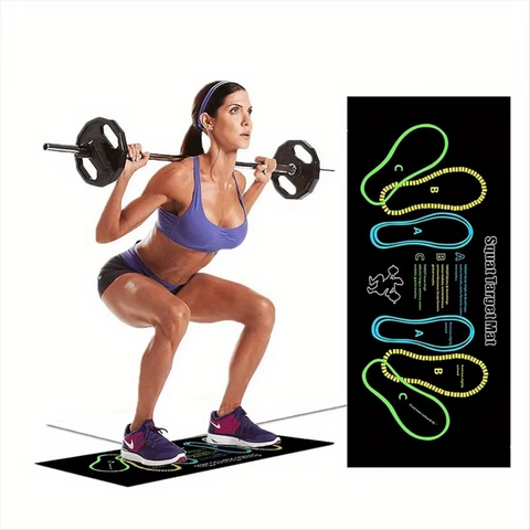 35x80cm Two Color Squat Mat Anti-Slip Home Gym Training Exercise Floor Pad Durab