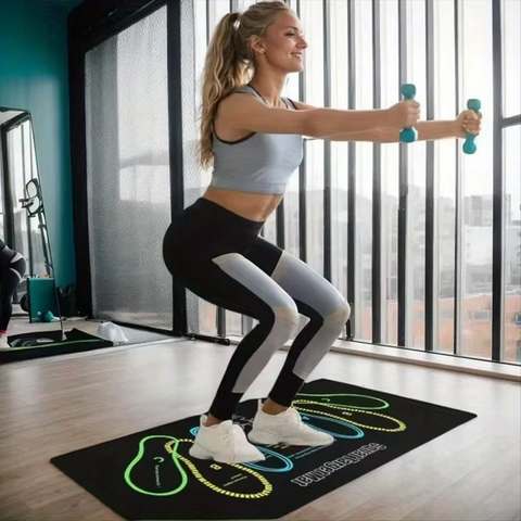 35x80cm Two Color Squat Mat Anti-Slip Home Gym Training Exercise Floor Pad Durab