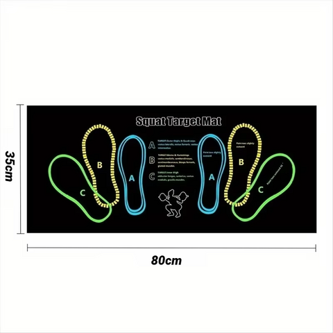 35x80cm Two Color Squat Mat Anti-Slip Home Gym Training Exercise Floor Pad Durab