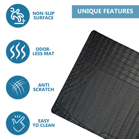 UNIVERSAL CAR BOOT LINER MAT HEAVY DUTY RUBBER NON SLIP LARGE 120 X 80 CM