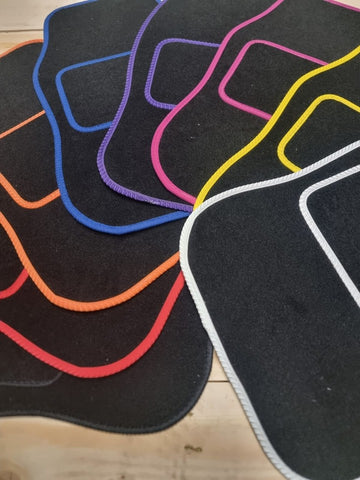 Universal Car Van Floor Mats 4PC Set Non Slip Carpet Black,Red,Blue,Pink,Purple