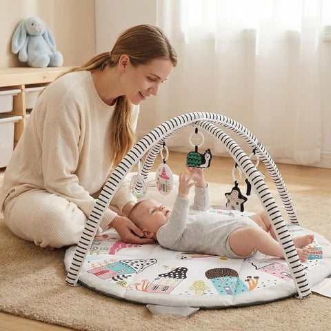 Little Village Baby Playmat Activity Play Gym Convert To Travel Handbag