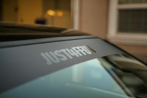Windshield Black Vinyl Banner Front Windo w Decal Sticker Universals Mat