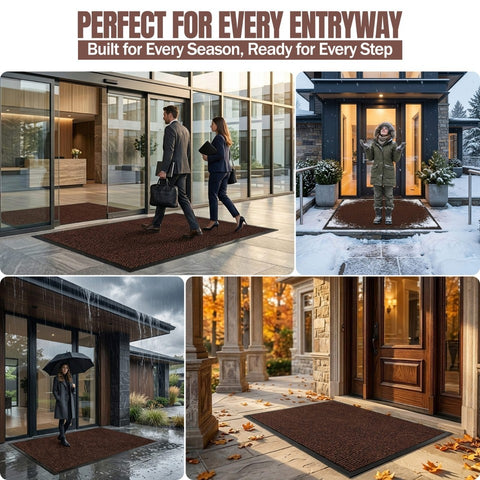 Washable Door Mats - Non-Slip Rubber Backed Doormats Indoor & Outdoor