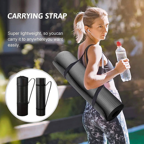 Yoga Mat Fitness Exercise Pad Non Slip Jump Rope Mat for Home Gym Workout Set AU