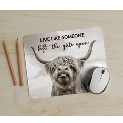 Highland cow Anti - Slip desk mouse mat. Laptop, Office, Ipad, PC,