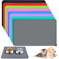 Cat Dog Food Mat For Pet Feeding Bowl Floors Waterproof Non Slip Silicone