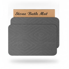 Diatomite Stone Bath Mat 2 Pack Non-Slip Absorbent Quick Dry Bathroom Floor Rug