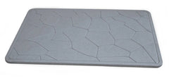 Engraved Diatomite Stone Dark Bath Mat Absorbent Drying Bath Rugs Non-Slip Mat
