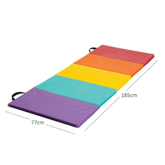 Folding Mat Exercise Gym Gymnastic Fitness Workout Yoga Mat with Handles 5 Panel
