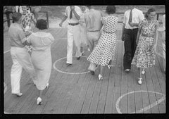 Photo:Skyline Farms Alabama 1937 Square Dance Dancers on Wooden Floor