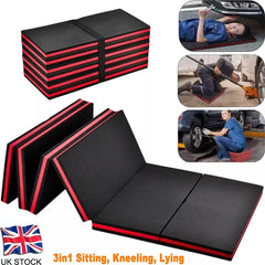 3in1 Folding Mechanics Foam Work Mat Sitting Kneeling Lying For Workshop Garage