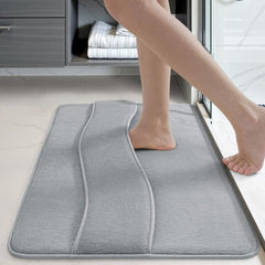 Memory Foam Bath Mat 40 x 60 cm, Super Absorbent Bathroom Mats, Extra Thick
