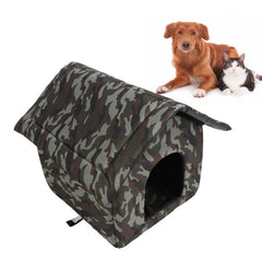 ˘ Outdoor Cat House Removable Warm Keeping Waterproof Feral Cat Dog Shelter