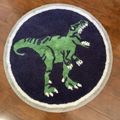 Pottery Barn Kids T Rex Bath Mat Round Dinosaur Area Rug FREE SHIPPING!