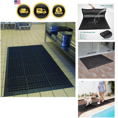 Anti-fatigue Rubber Floor Mats for Kitchen Bar Indoor Commercial Heavy Duty FL