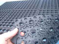 14mm Grass Rubber Mat Interlocking Gateway Golf Course Playground Safety Mats