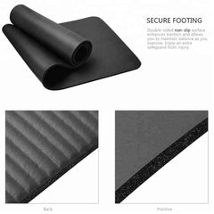 YOGA MAT 15MM THICK GYM EXERCISE FITNESS PILATES WORKOUT MAT NON-SLIP 60x185CM