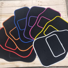 Universal Car Van Floor Mats 4PC Set Non Slip Carpet Black,Red,Blue,Pink,Purple