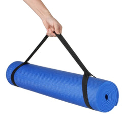 EXTRA THICK 6mm Non-Slip Yoga Mat Exercise blue&purple 173cm x 61cm With Straps!